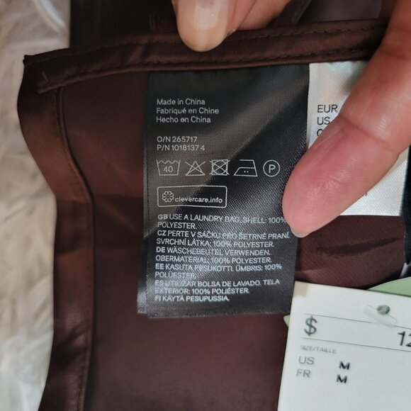 NWT H&M Divided Satin Backless Tie Crop Top - Size Medium - Picture 8 of 10